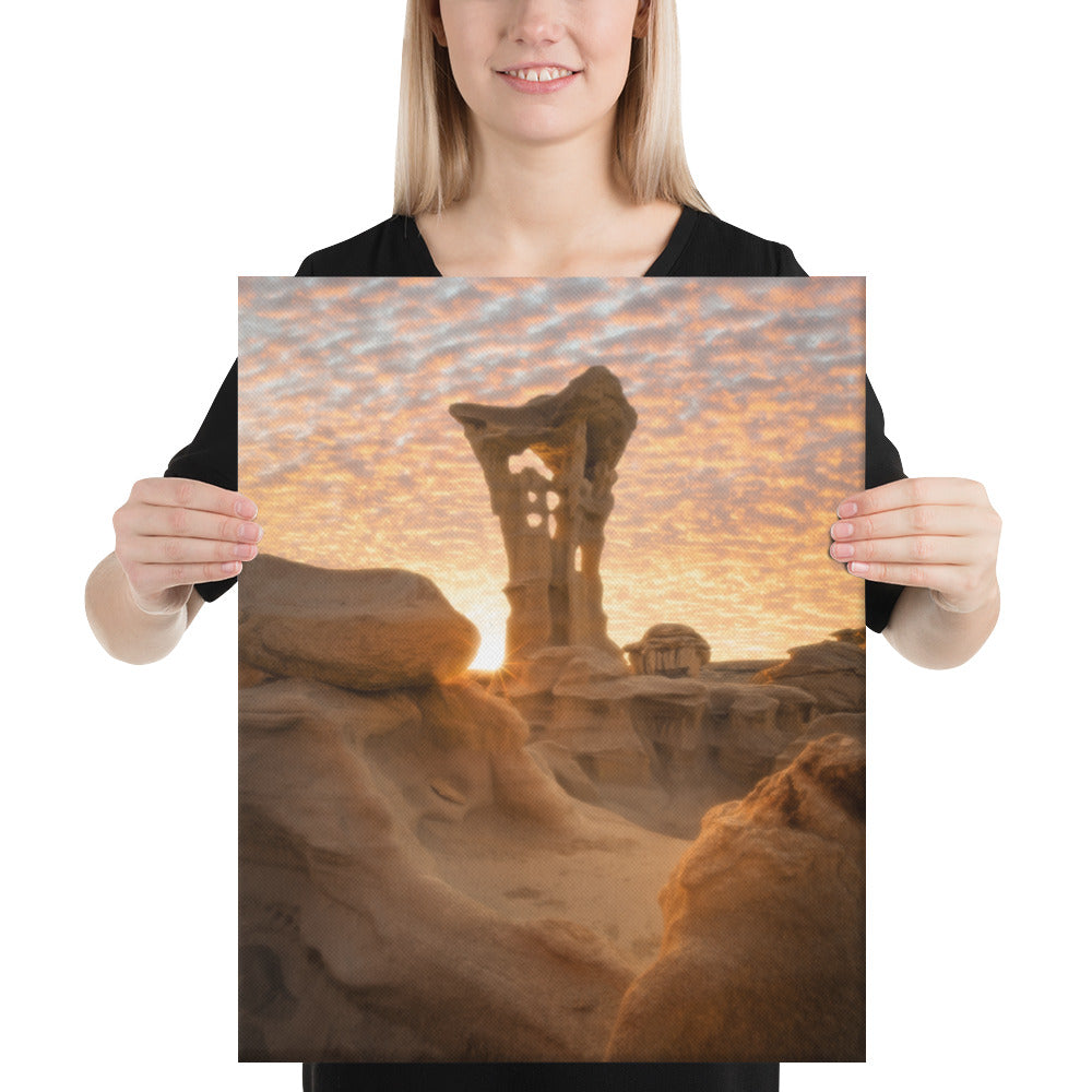 Alien Throne Sunset Canvas