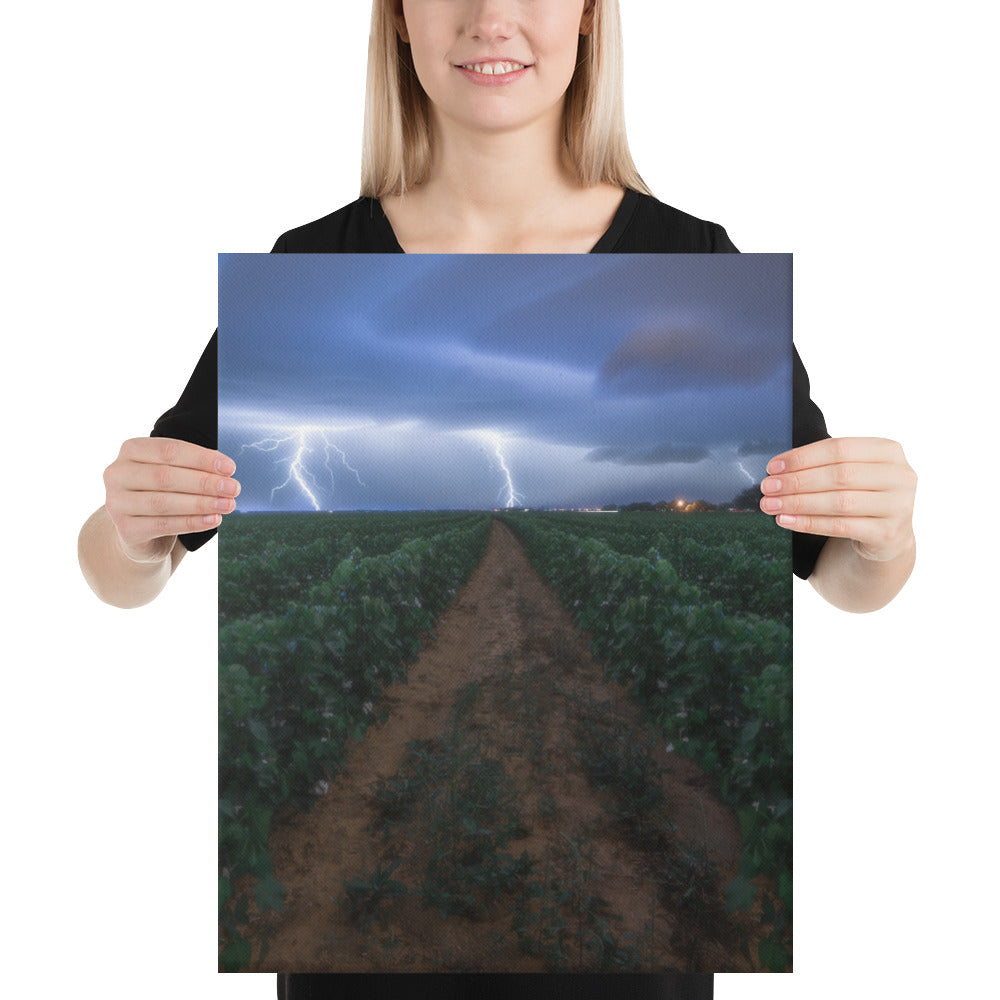 Cottonfield Lighting Storm Canvas