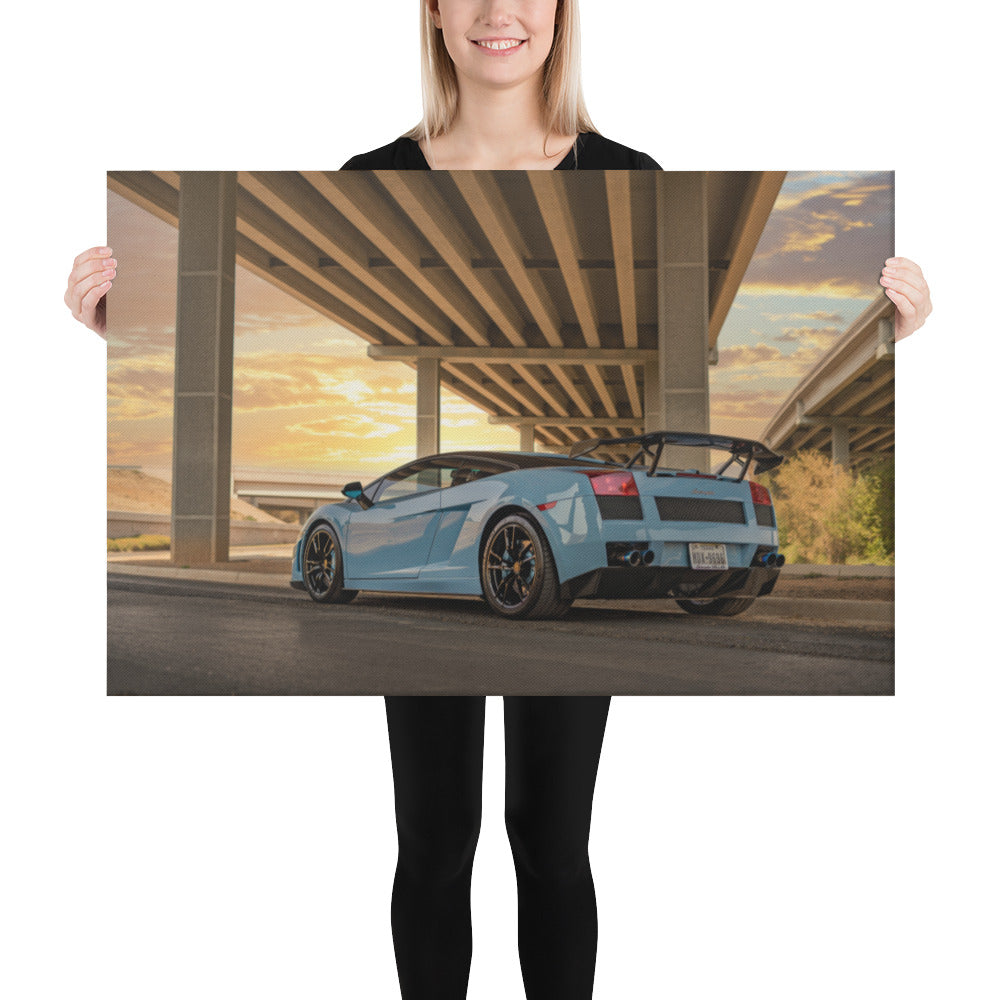 Lamborghini Gallardo Sunset Canvas