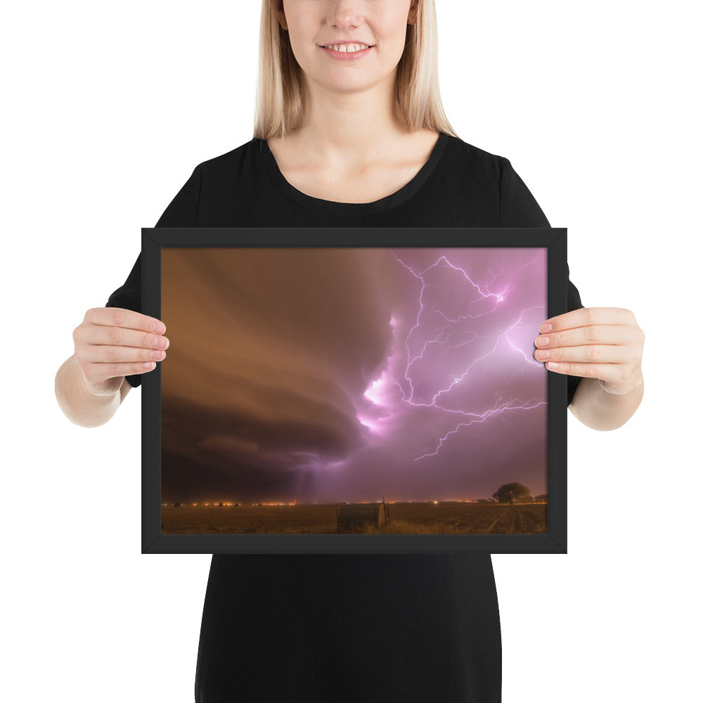 Dust Storm Supercell Framed Matte