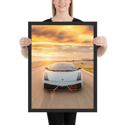 Lamborghini Gallardo Action Framed Matte