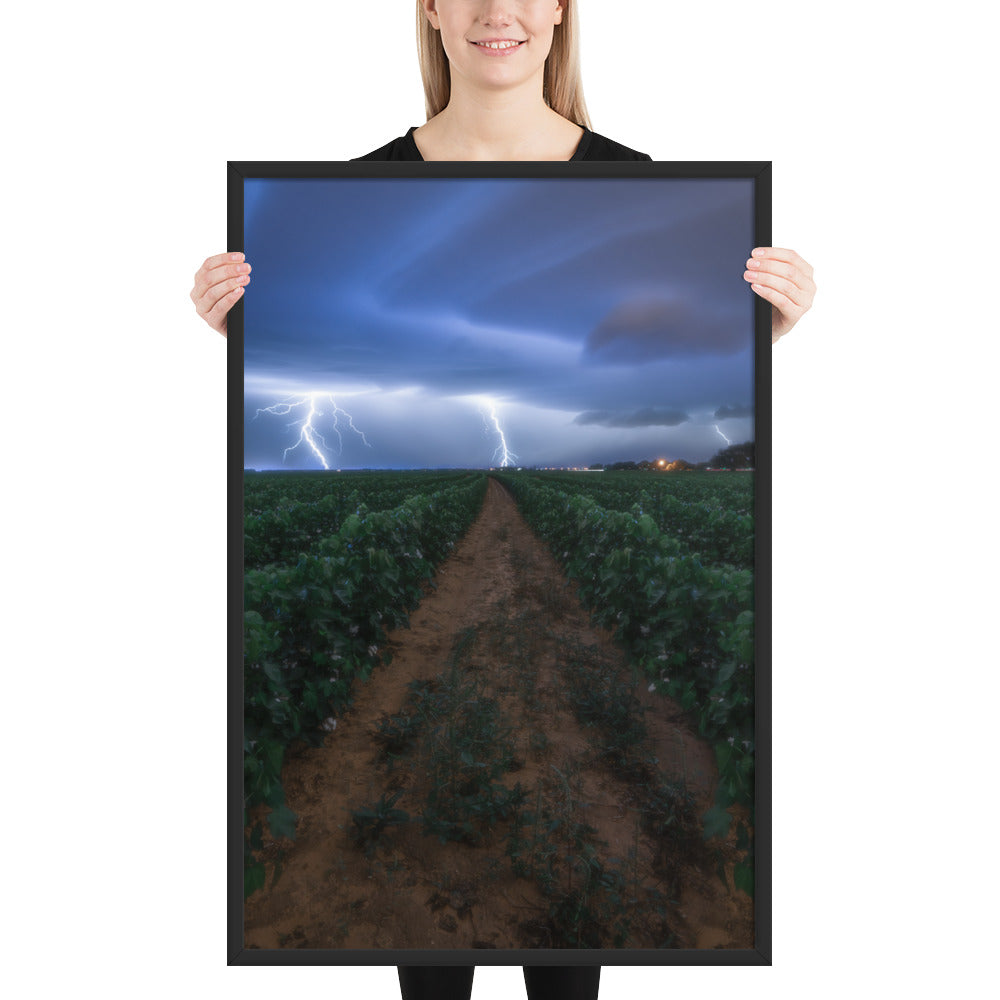 Cottonfield Lighting Storm Framed Matte