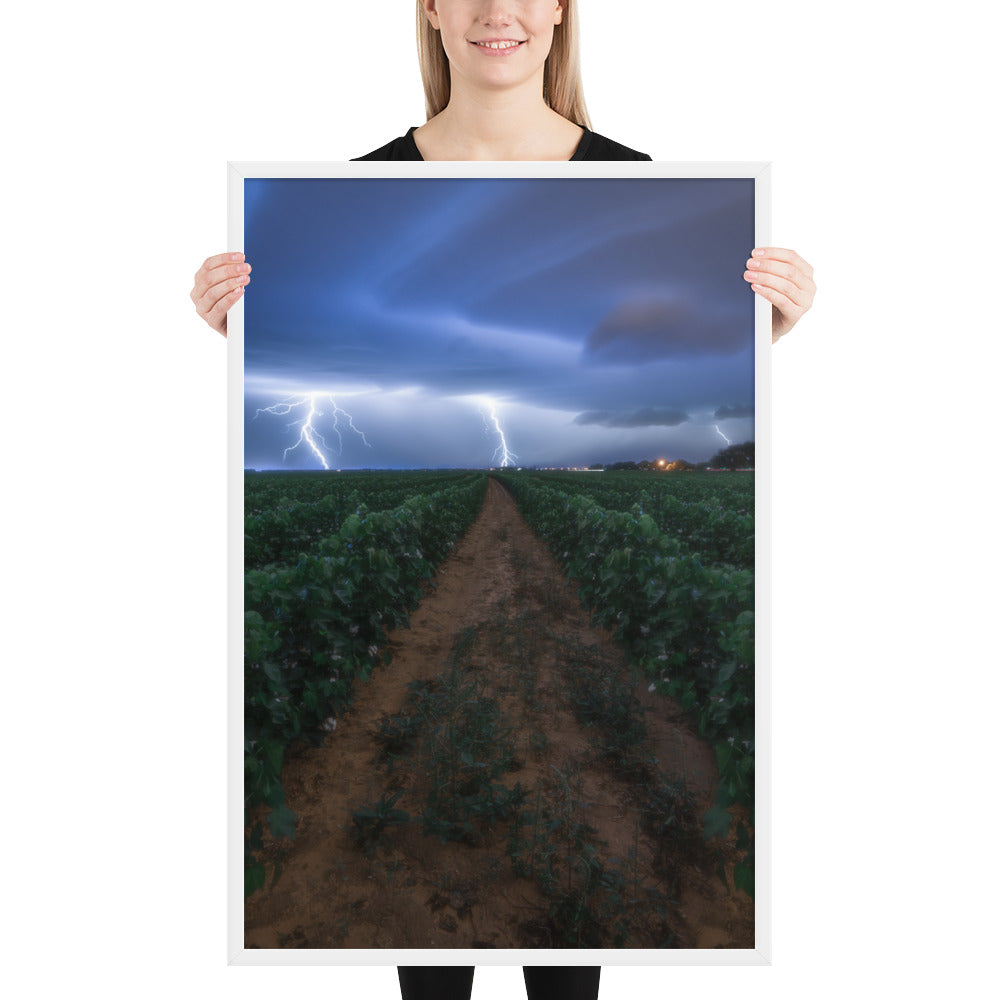 Cottonfield Lighting Storm Framed Matte