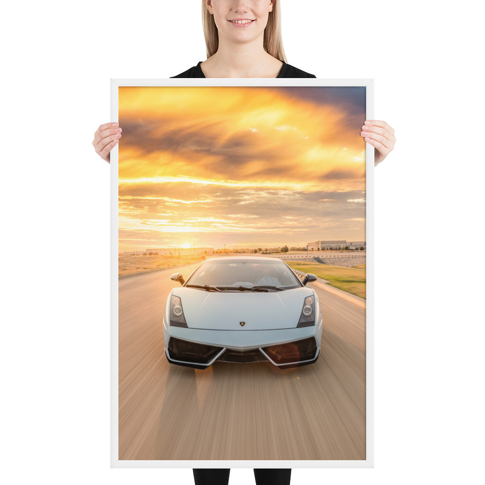 Lamborghini Gallardo Action Framed Matte