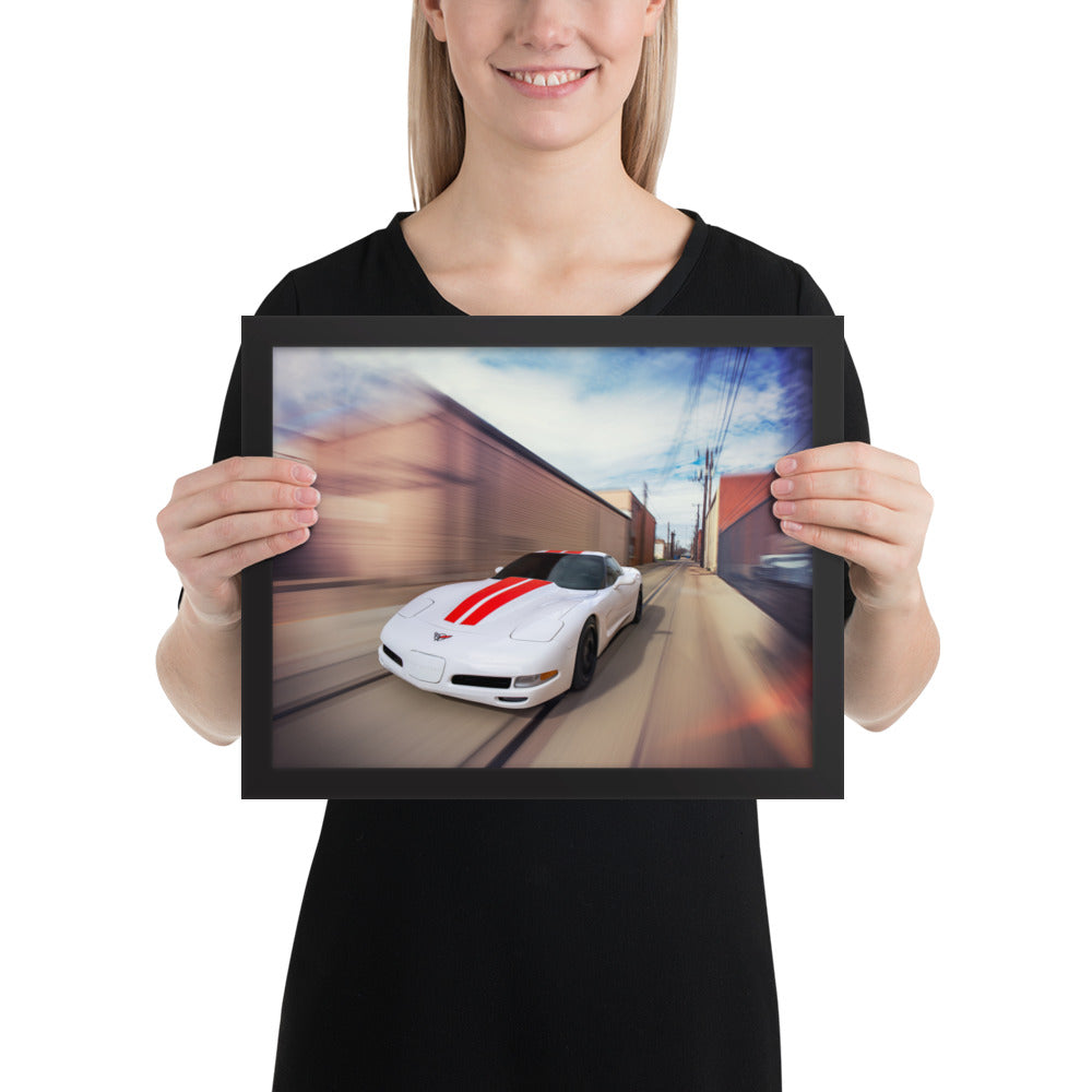 C5 Corvette Action Framed Luster