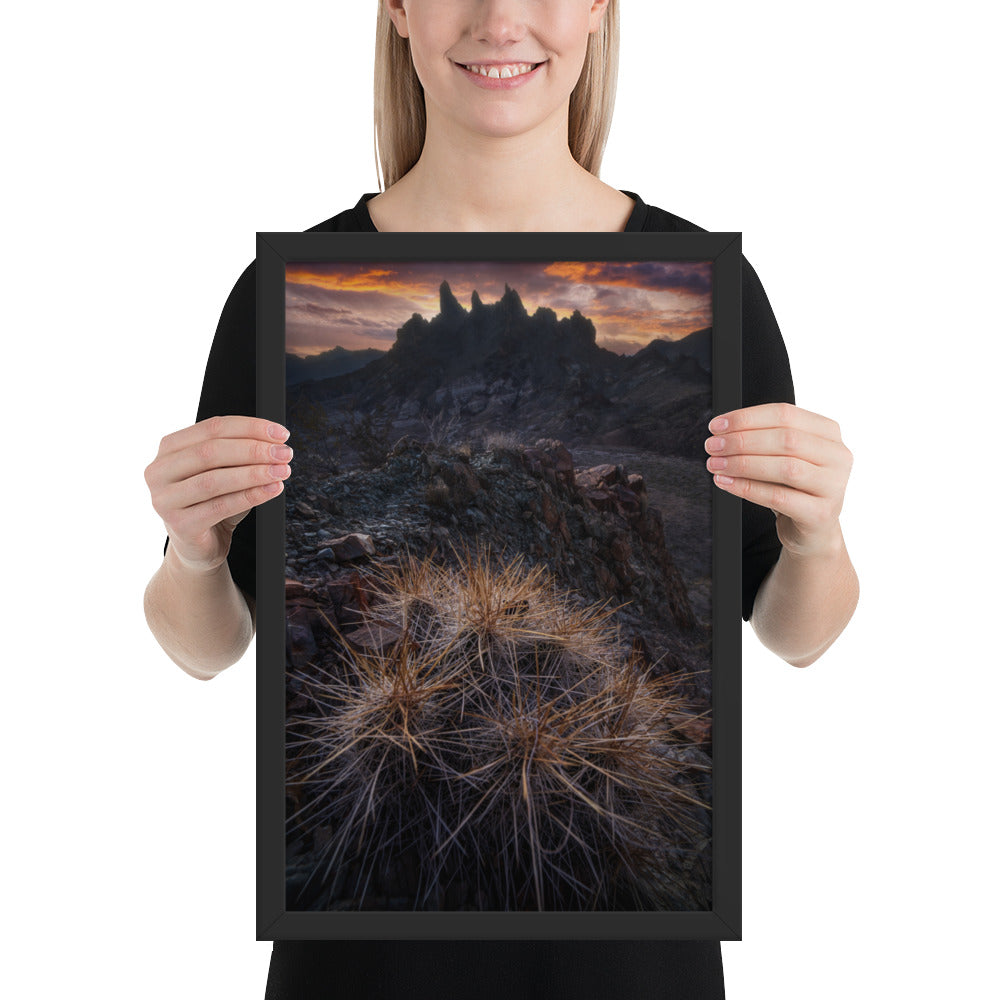 Mule Ears Sunrise Framed Luster