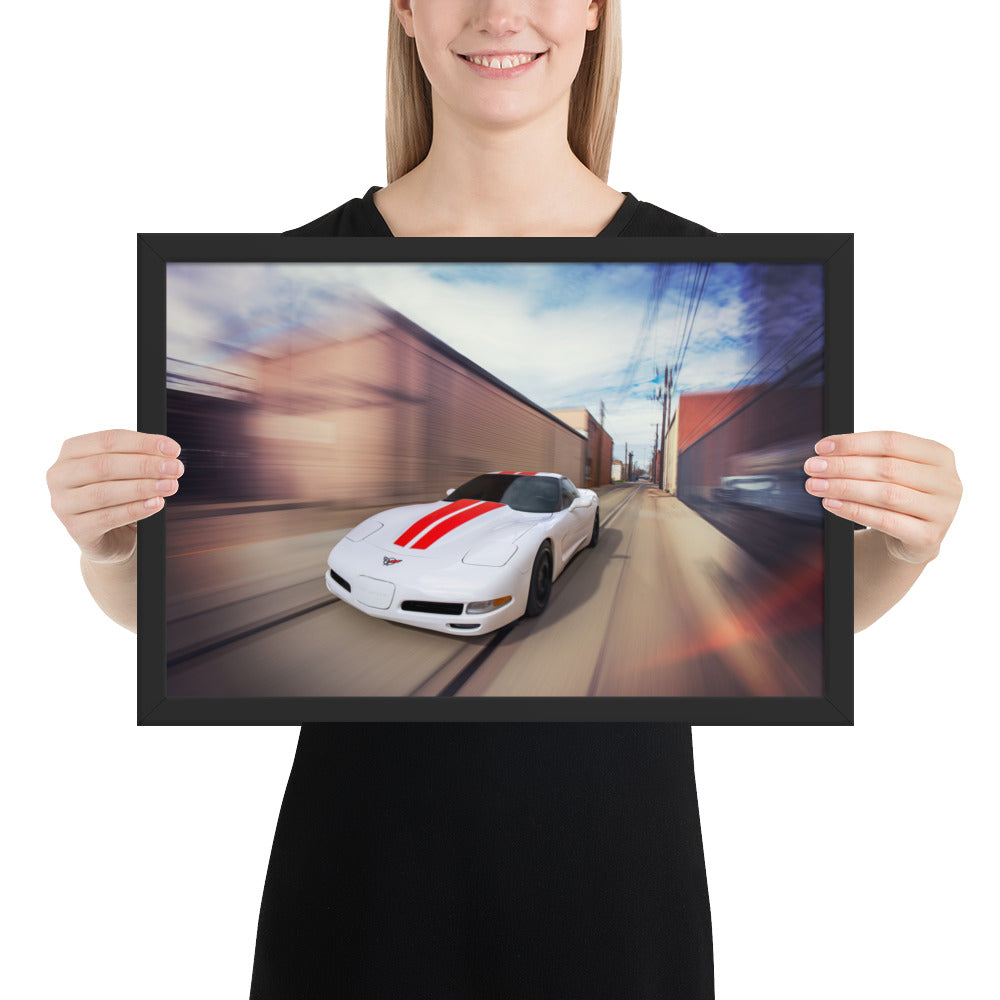 C5 Corvette Action Framed Luster