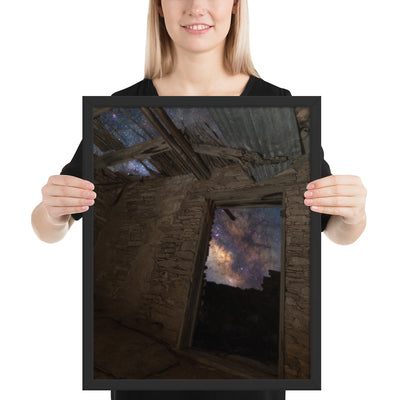 Terlingua Ruins Night Framed Luster