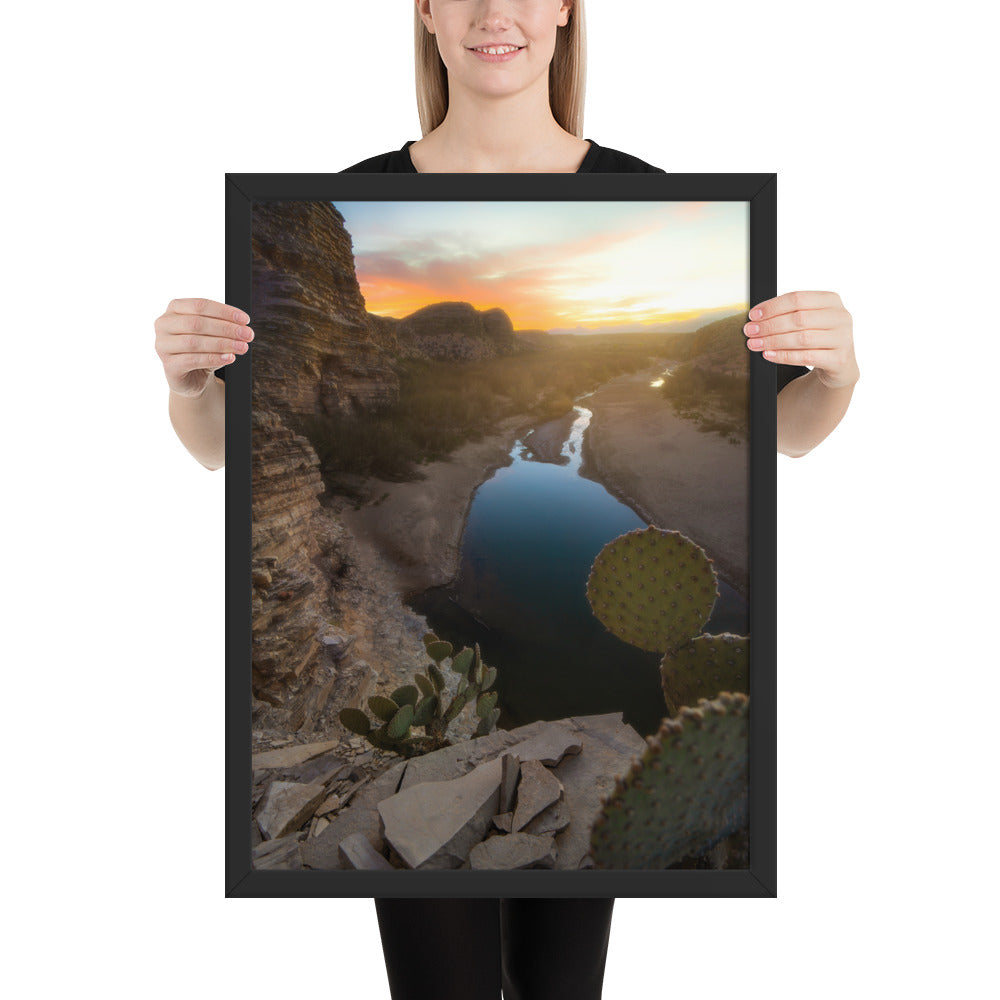 Big Bend Creek Sunset Framed Luster