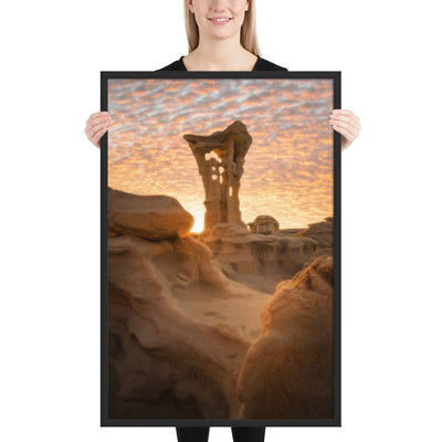 Alien Throne Sunset Framed Luster