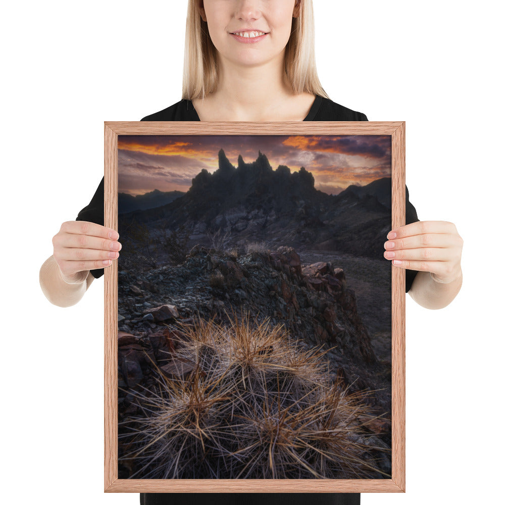 Mule Ears Sunrise Framed Luster