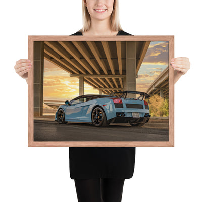 Lamborghini Gallardo Sunset Framed Luster