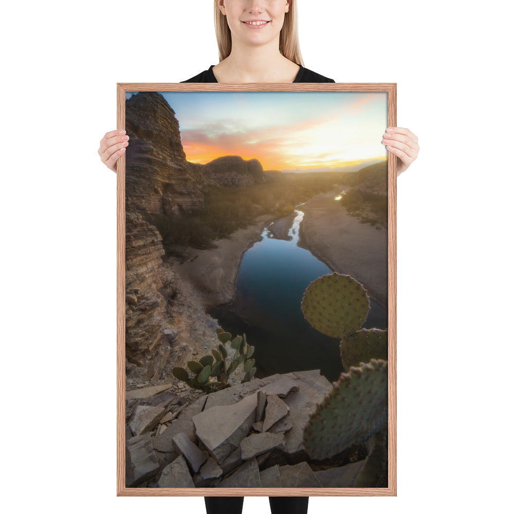 Big Bend Creek Sunset Framed Luster