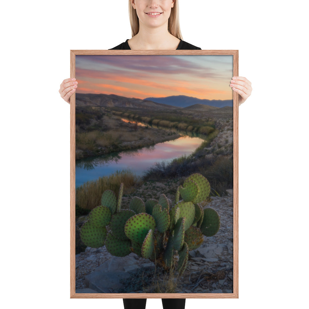 Rio Grande Sunset Framed Luster