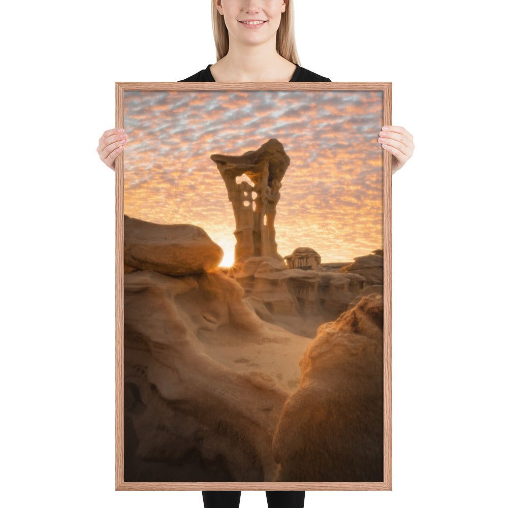 Alien Throne Sunset Framed Luster