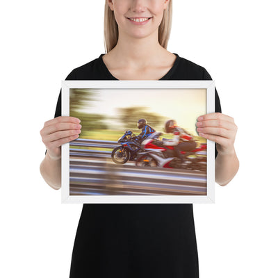 GSXR Drag Race Framed Luster