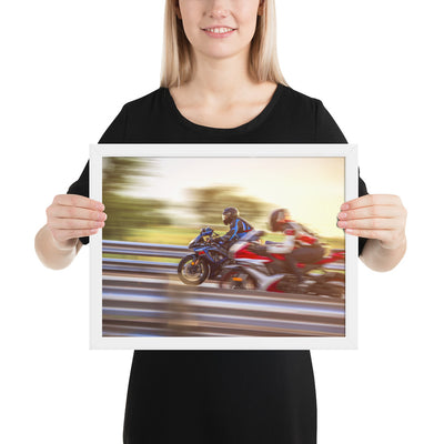 GSXR Drag Race Framed Luster