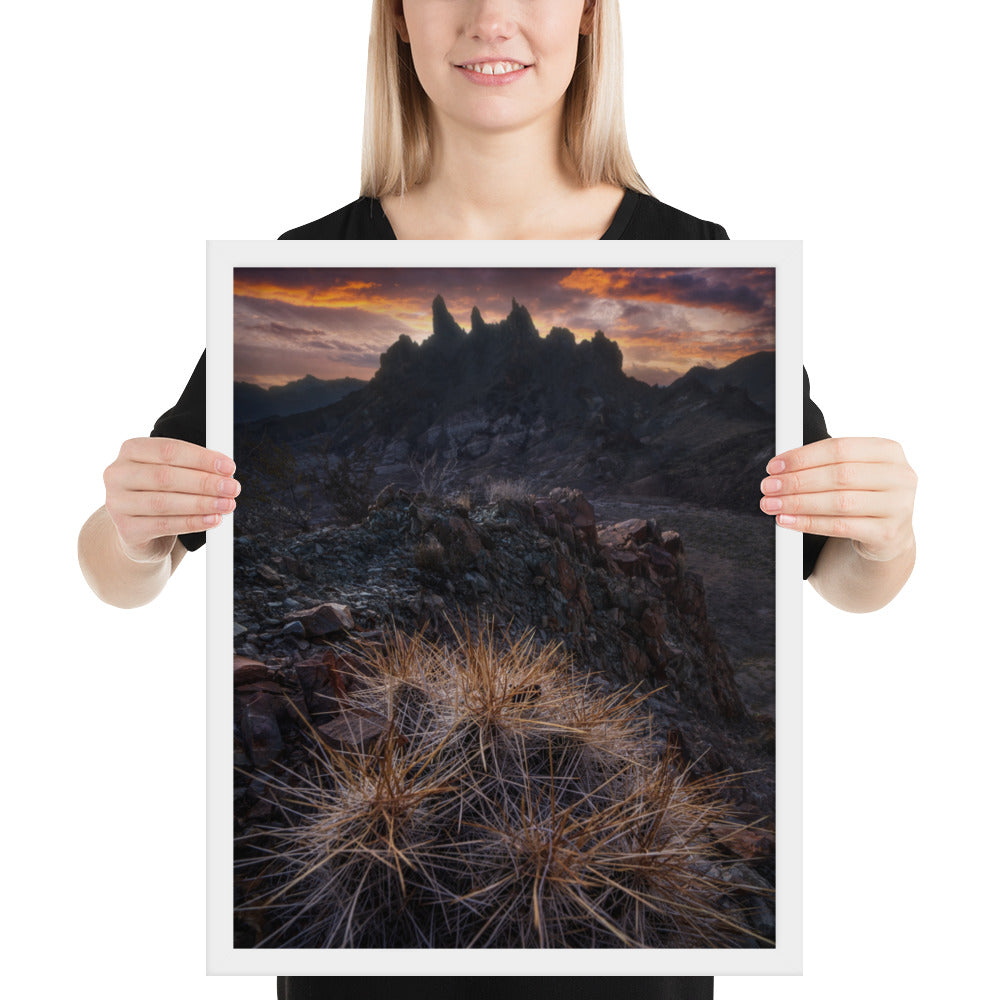 Mule Ears Sunrise Framed Luster